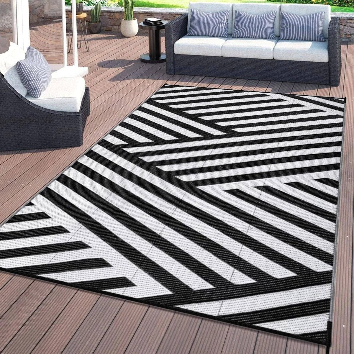 Tapis d'extérieur resistant a la pluie Jardin d'Orée