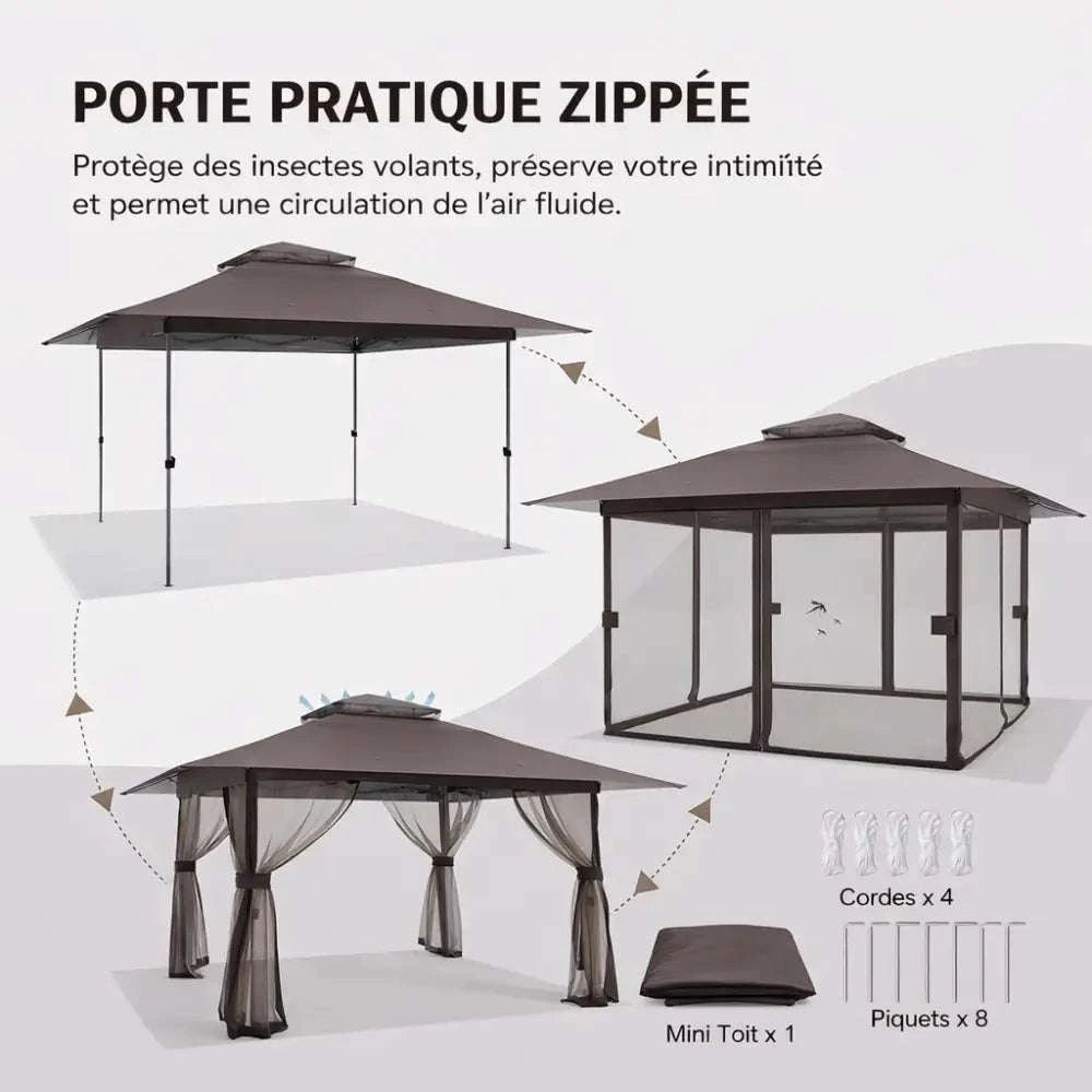 Tonnelle de jardin avec moustiquaire