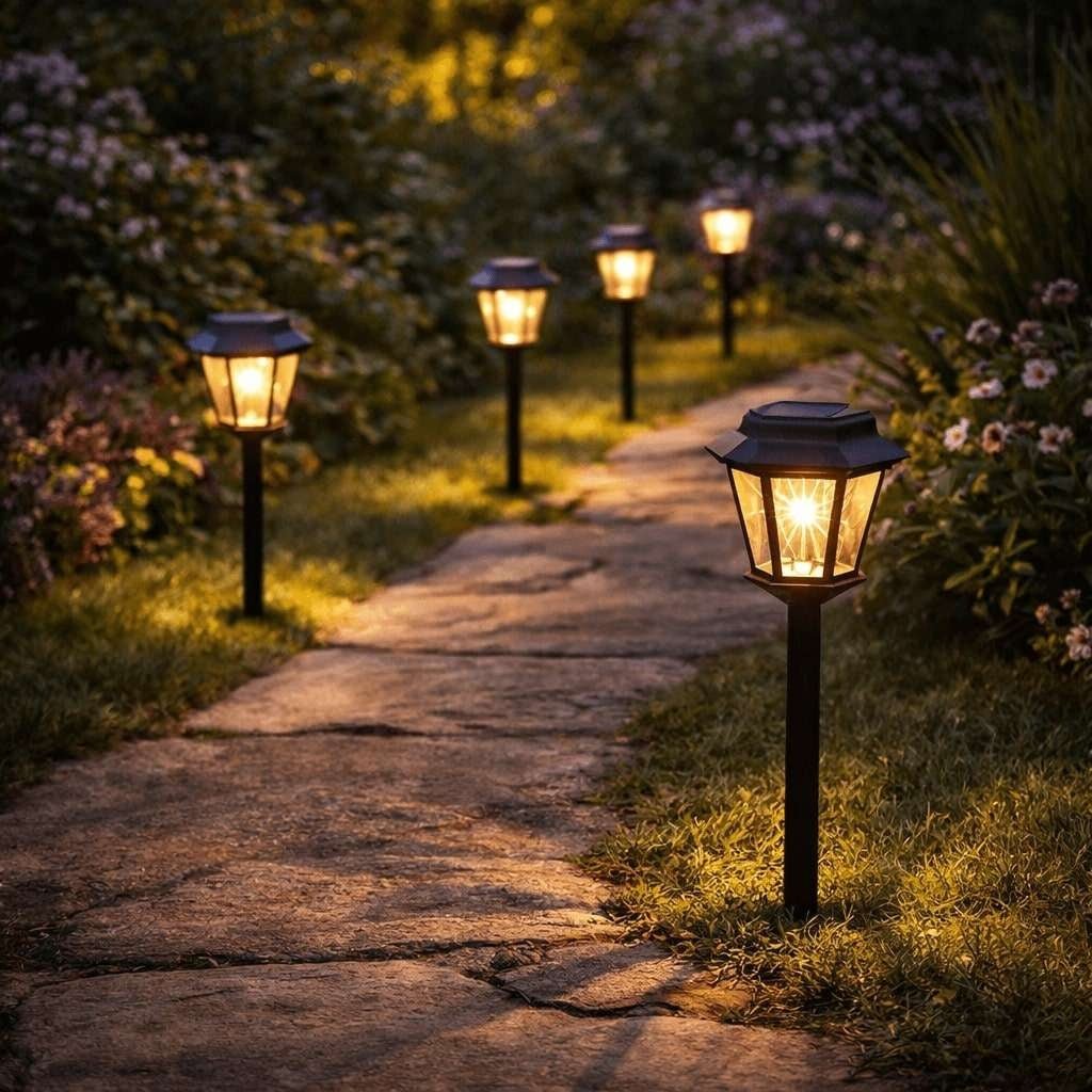 Lampe solaire extérieure autonome pour éclairage de jardin – Jardin d’Orée
