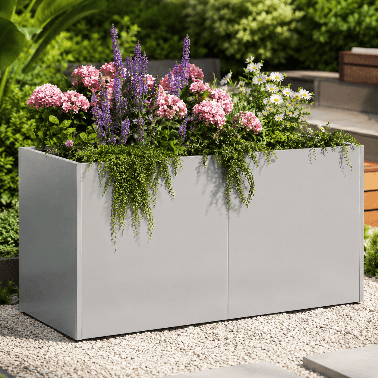 Jardinière rectangulaire extérieur Jardin d'Orée 