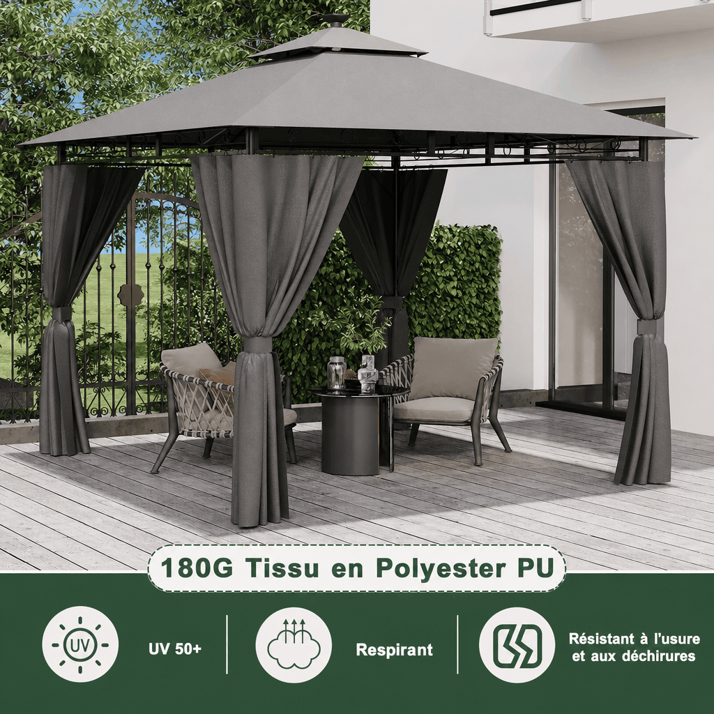 Tonnelle de jardin moustiquaire
