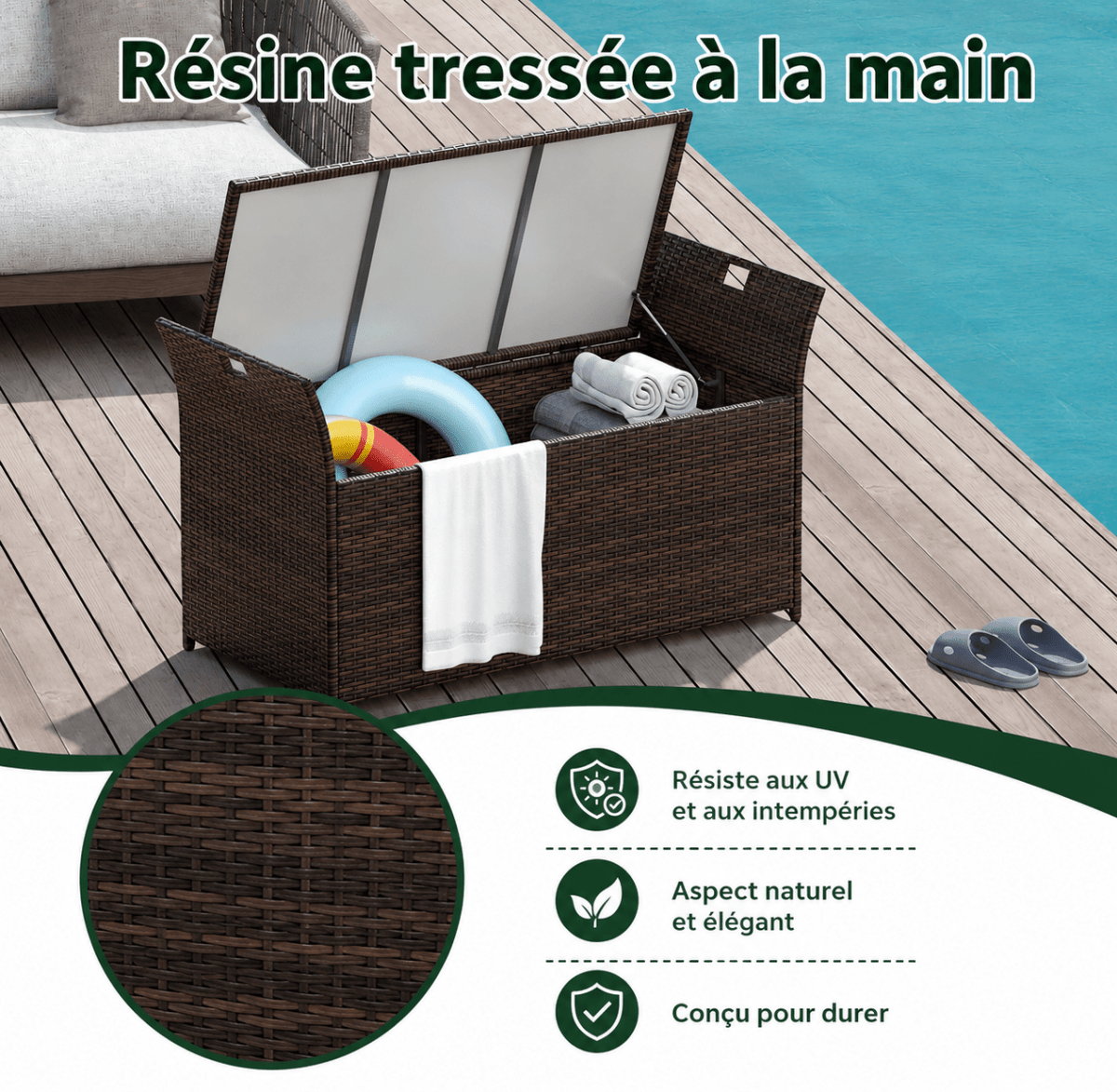 Banc de jardin avec rangement Jardin d'Orée 