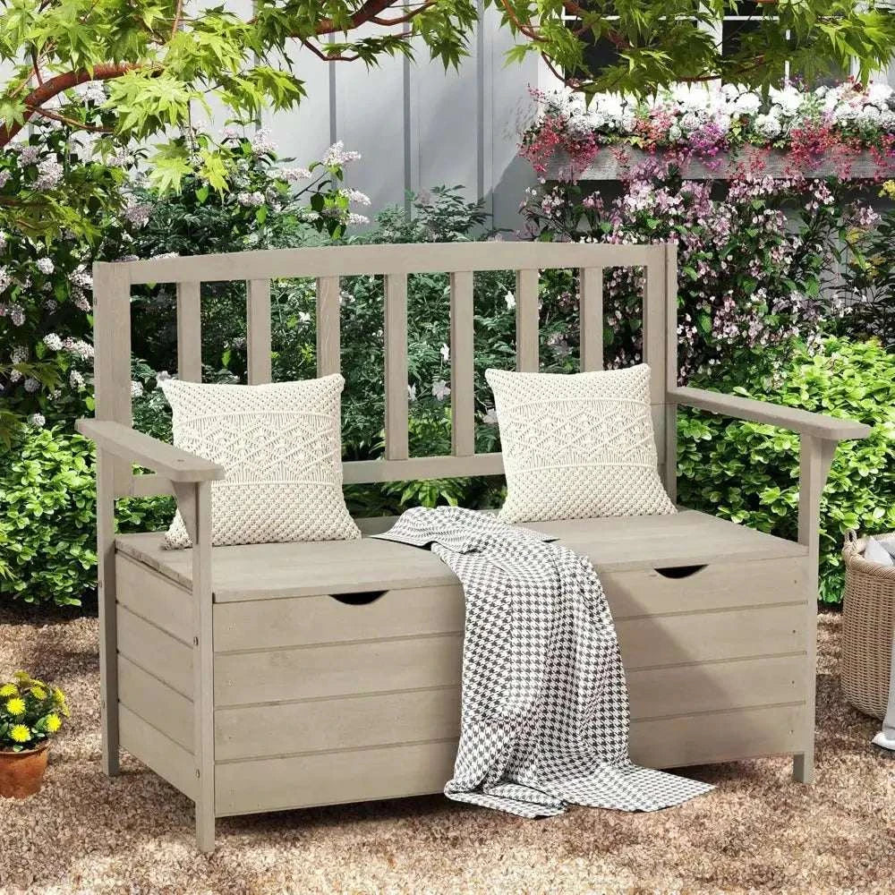 Banc de jardin avec rangement