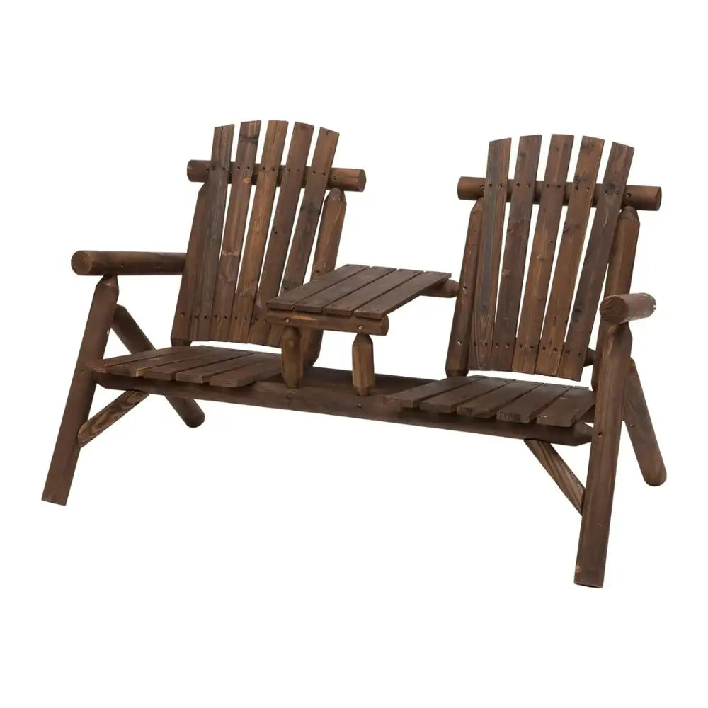 Banc de jardin avec table intégrée