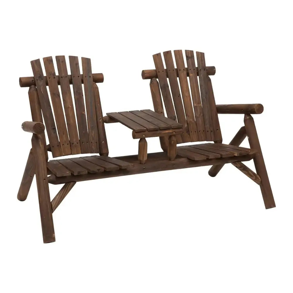 Banc de jardin avec table intégrée