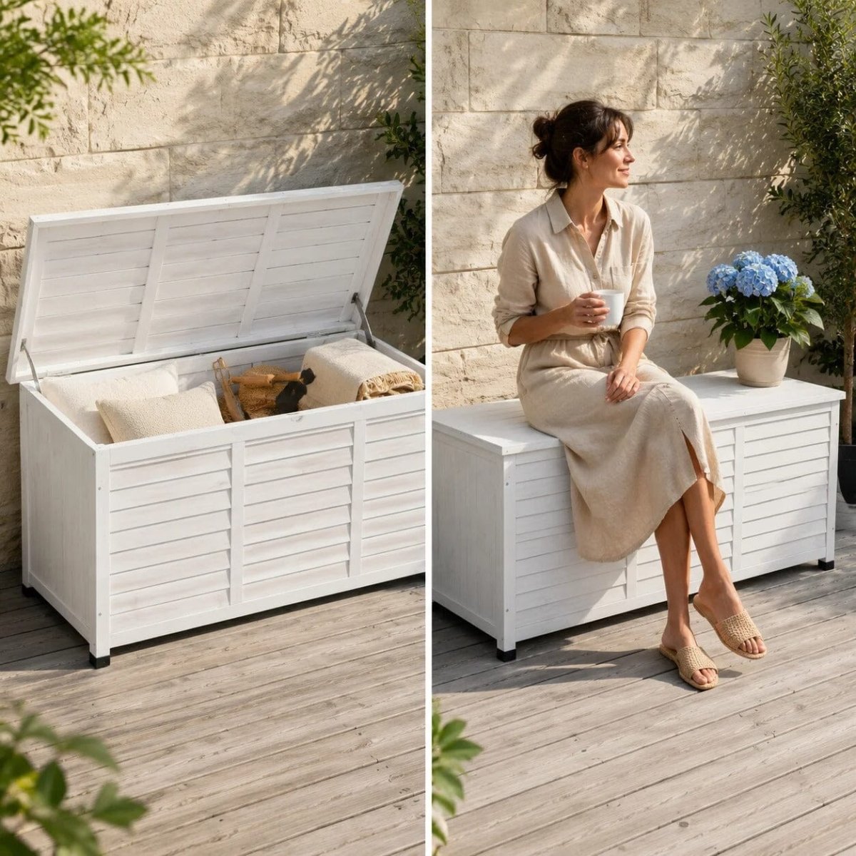 Banc de rangement de jardin Jardin d'Orée 