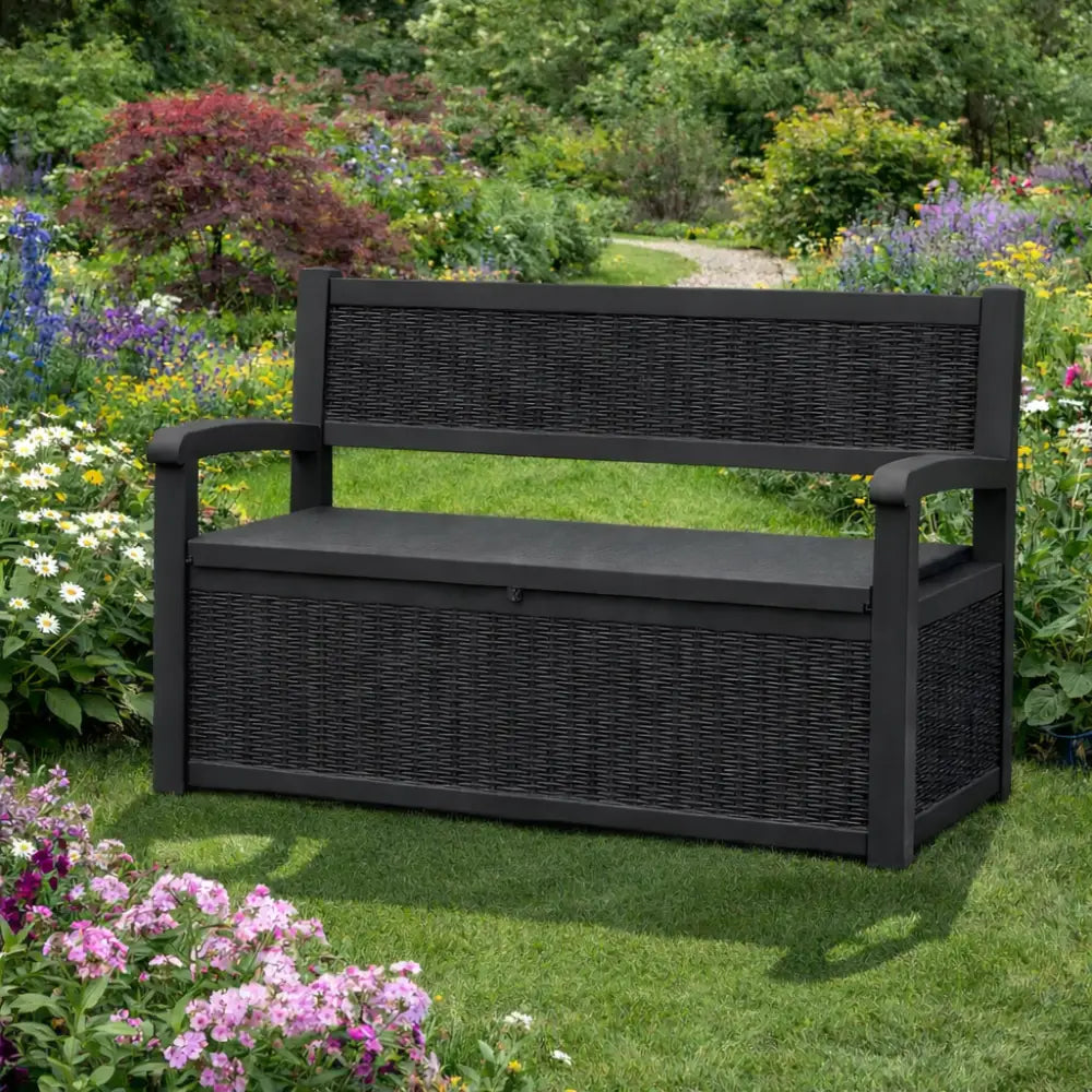 Banc de rangement de jardin