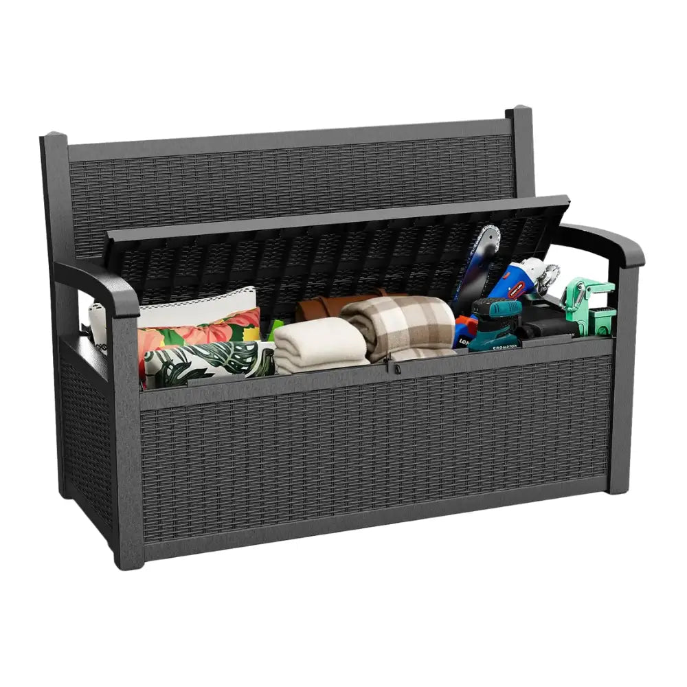 Banc de rangement de jardin