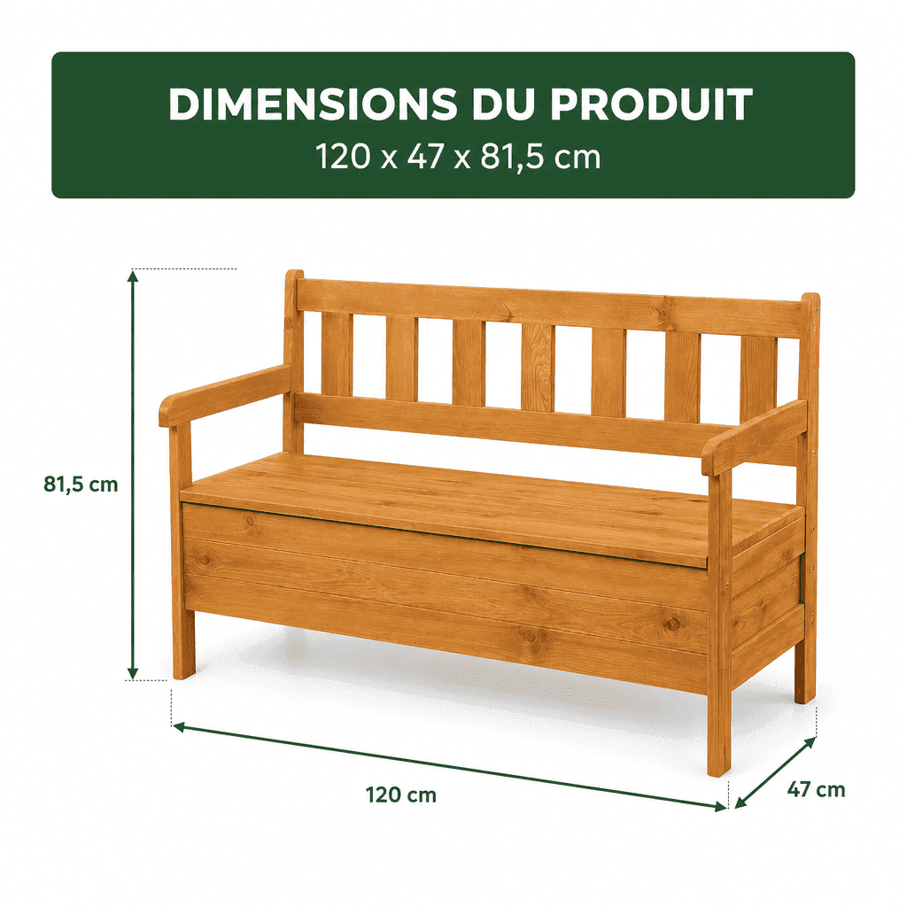 Banc de rangement jardin Jardin d'Orée 