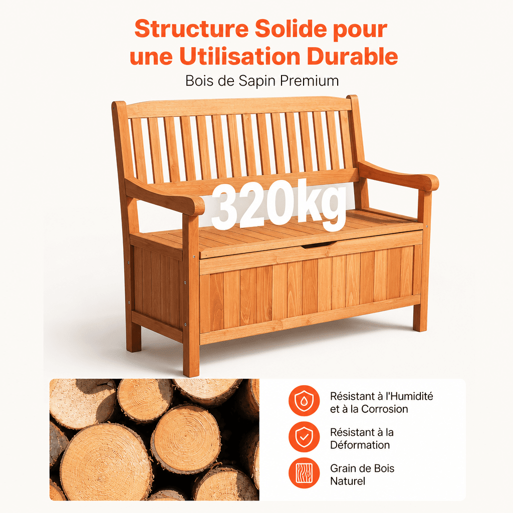 Banc de rangement pour jardin Jardin d'Orée 
