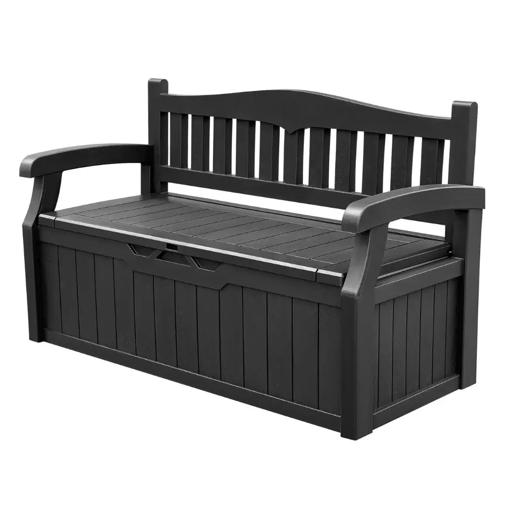 Banc et coffre de rangement exterieur