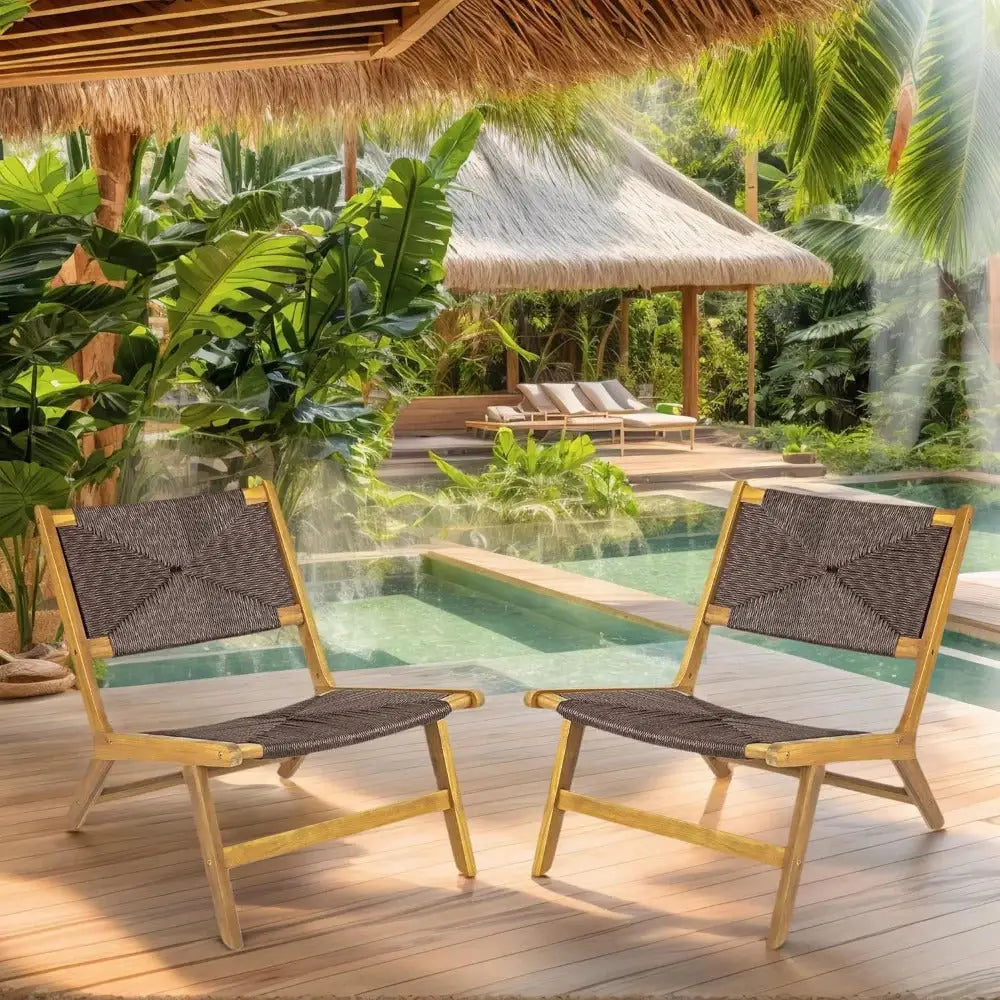 Chaises de jardin acacia