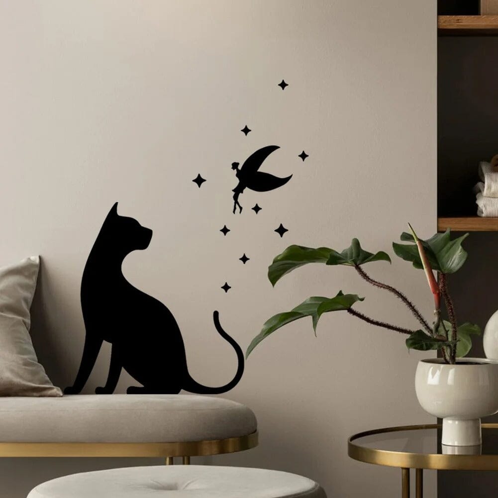 Chat décoration mur Jardin d'Orée 