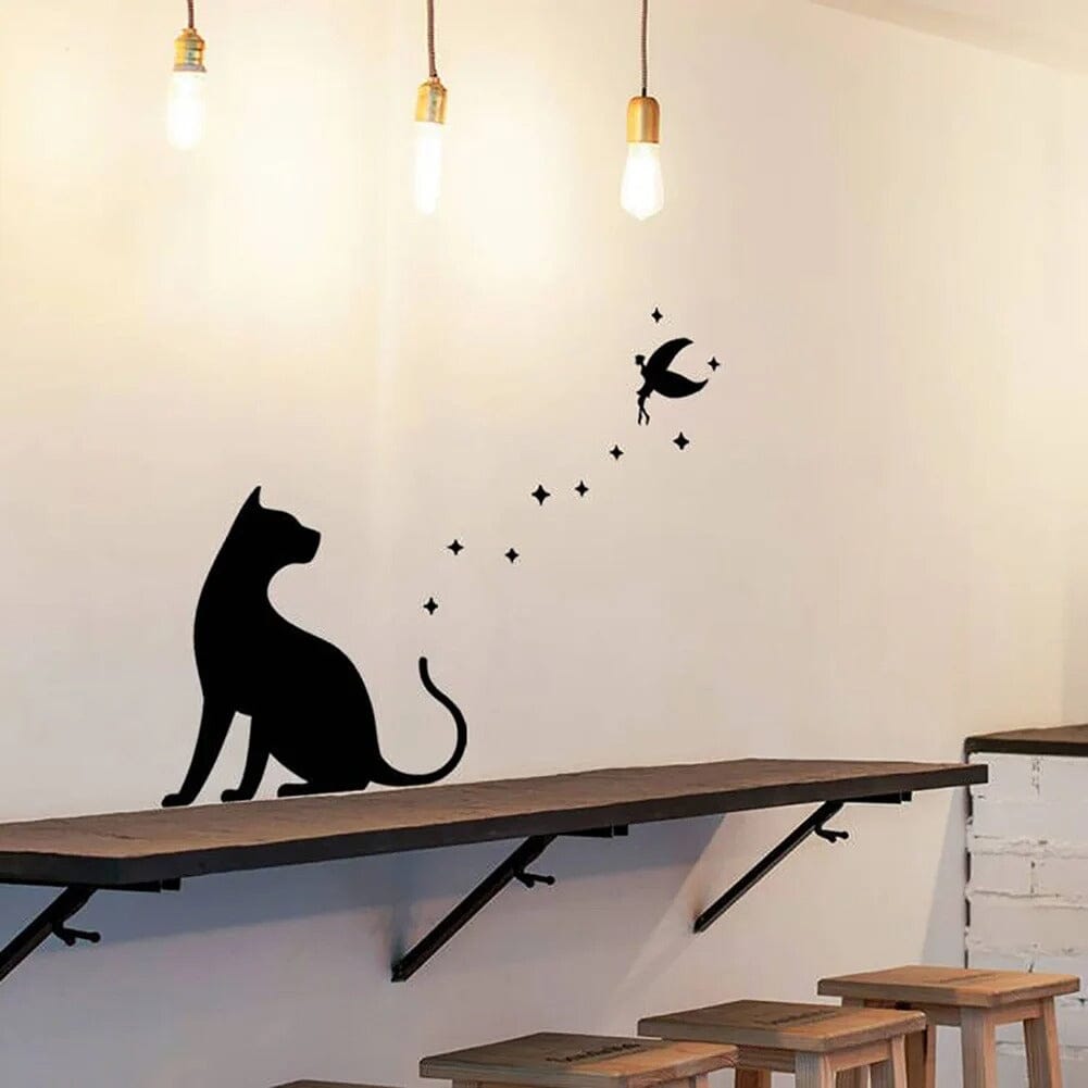 Chat décoration mur Jardin d'Orée 