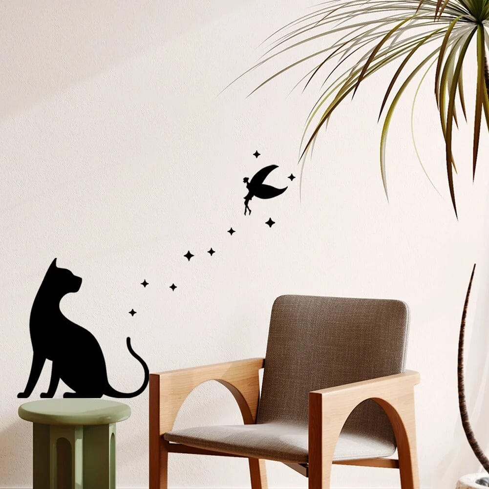 Chat décoration mur Jardin d'Orée 