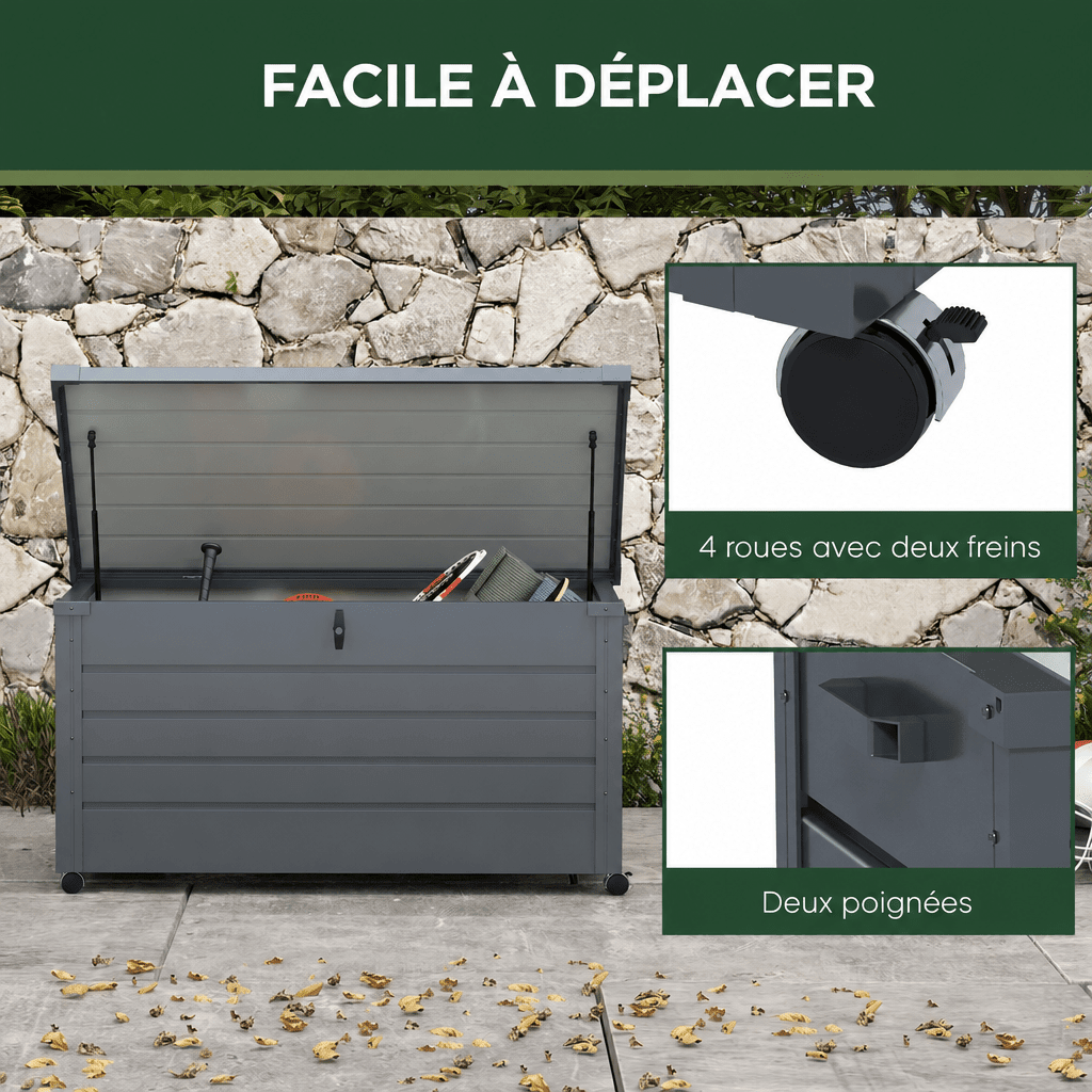 Coffre et banc de rangement exterieur Jardin d'Orée 