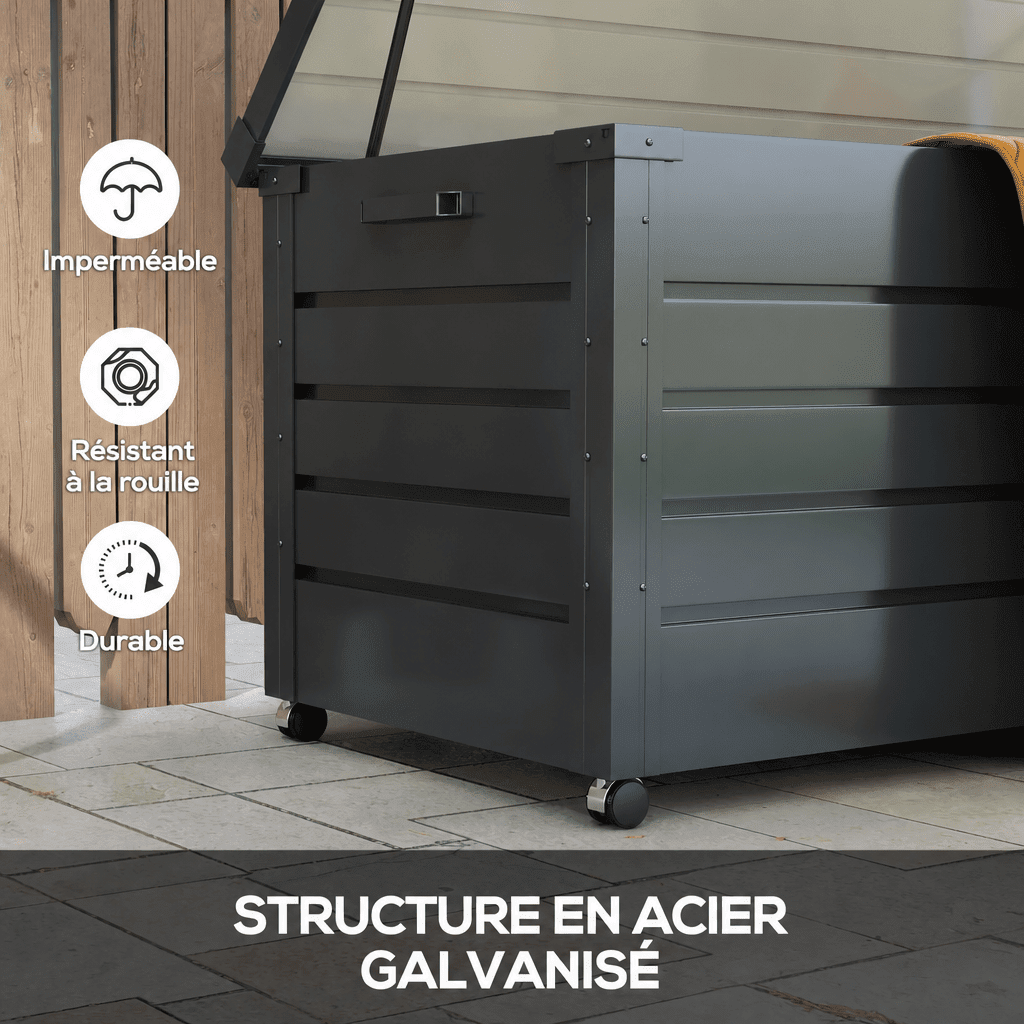 Coffre et banc de rangement exterieur Jardin d'Orée 