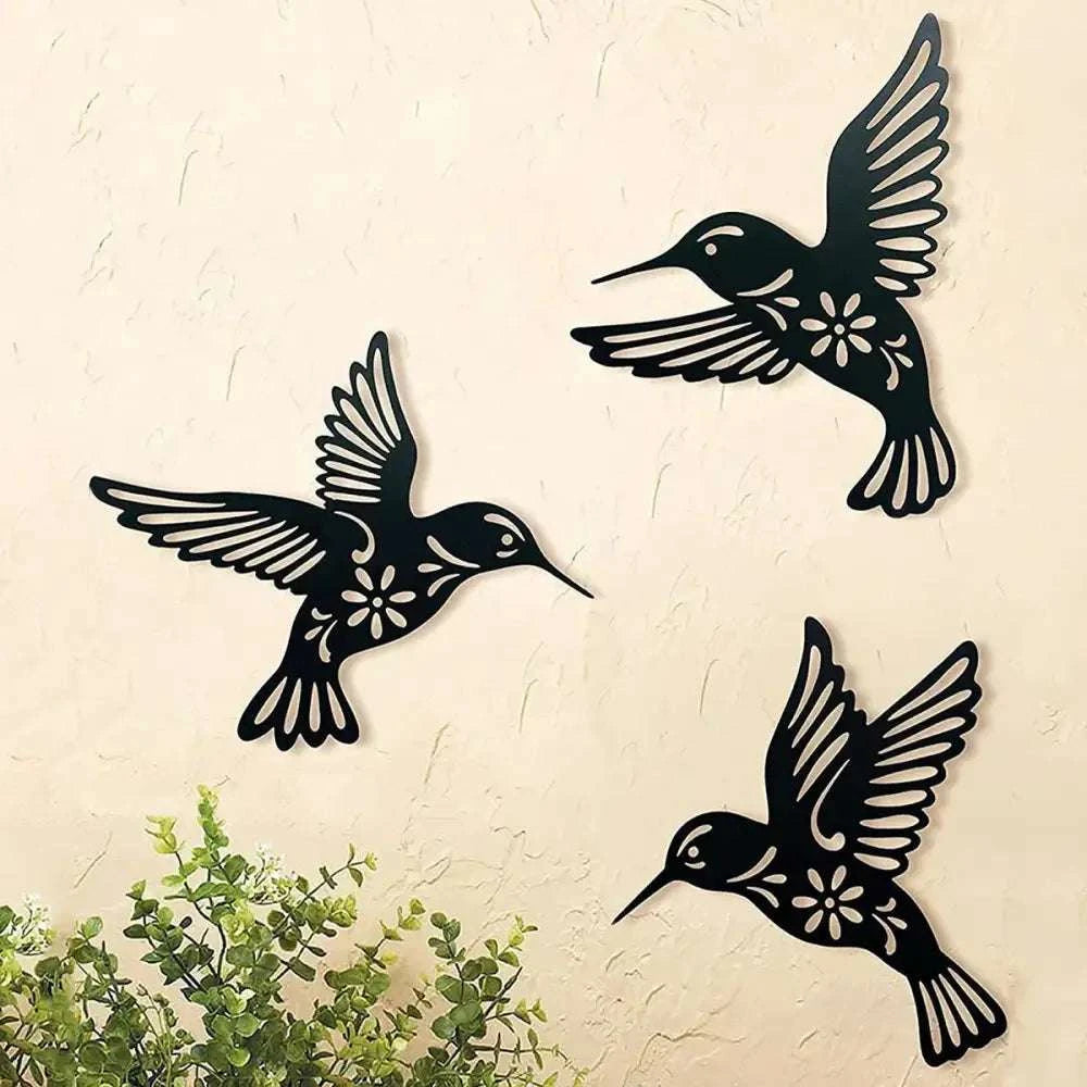 Décor mural extérieur jardin oiseaux