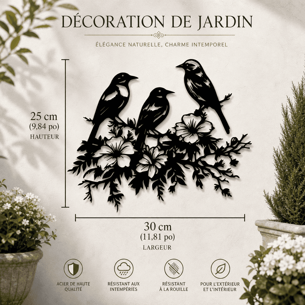 Décoration murale extérieur aluminium Jardin d'Orée 