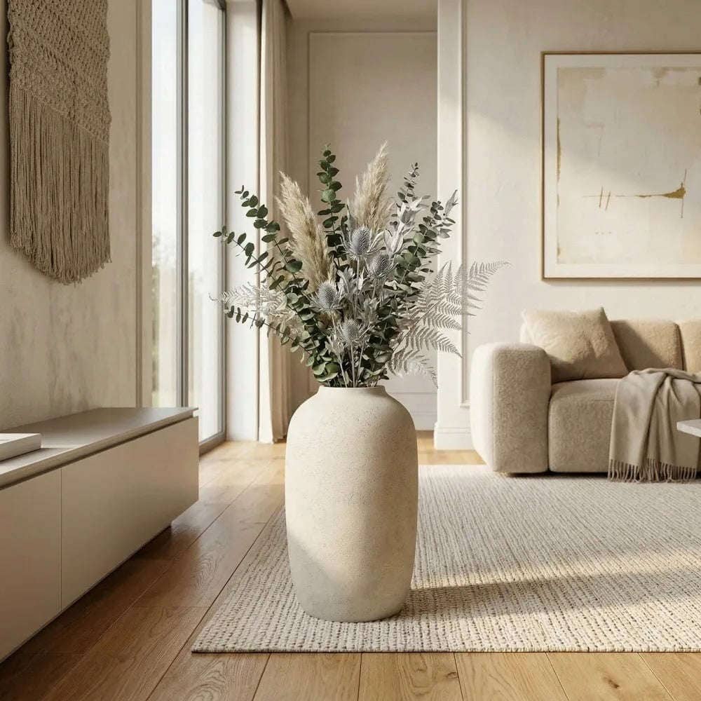 Grand pot de fleur blanc extérieur Jardin d'Orée 
