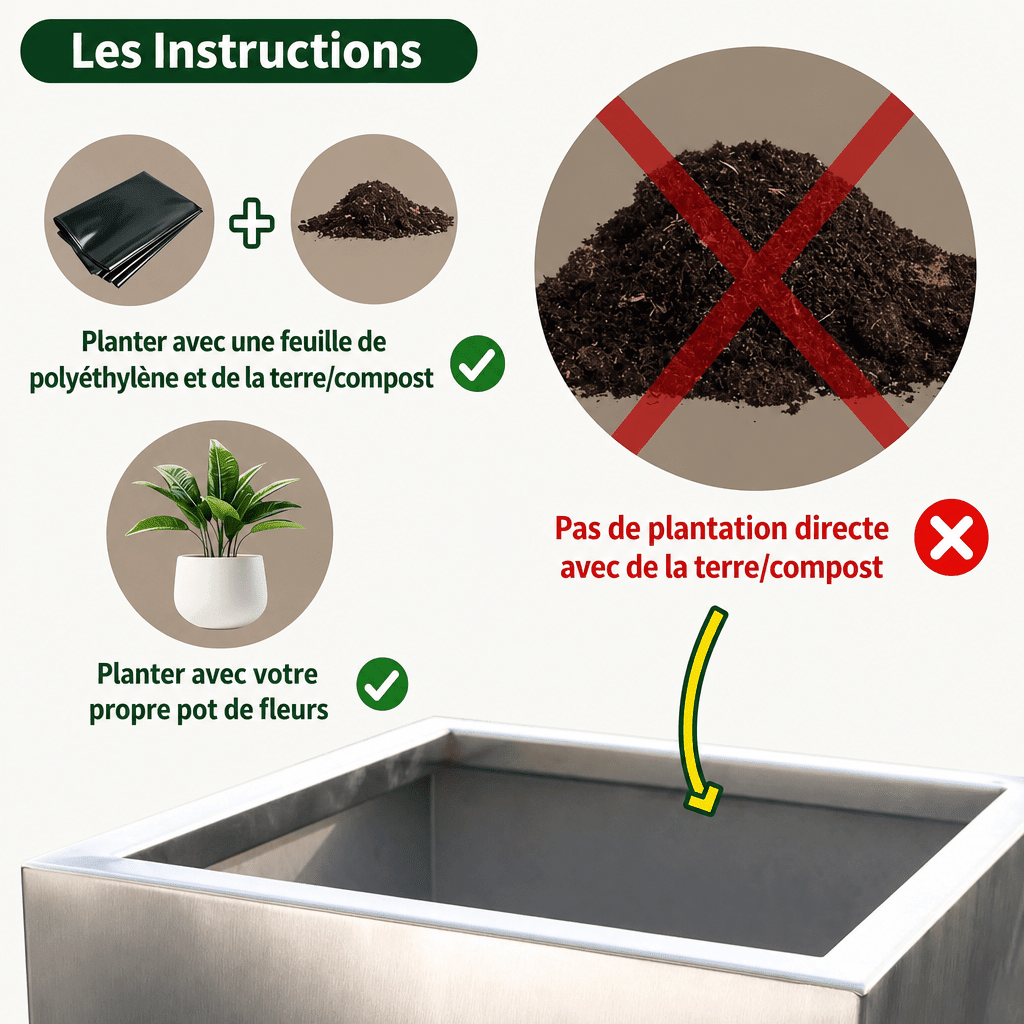 Grand pot de fleur design extérieur Jardin d'Orée 