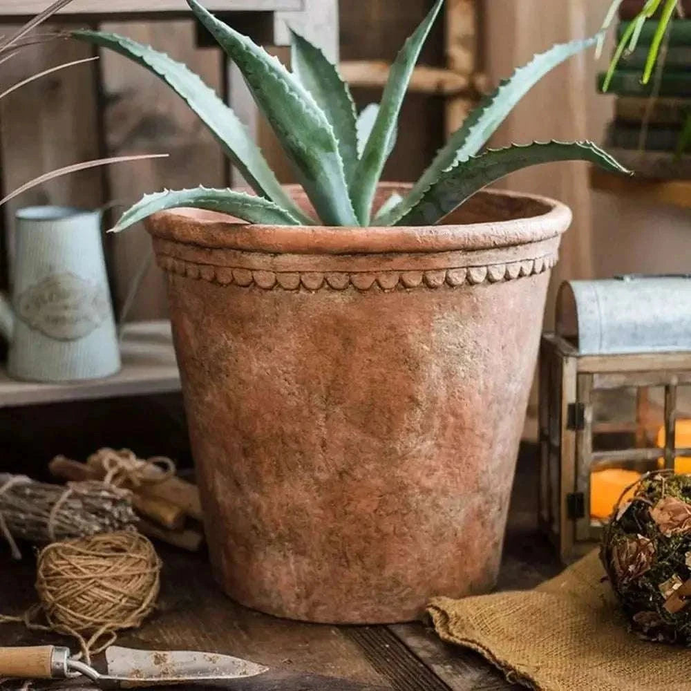 Grand pot de fleur extérieur en terre cuite