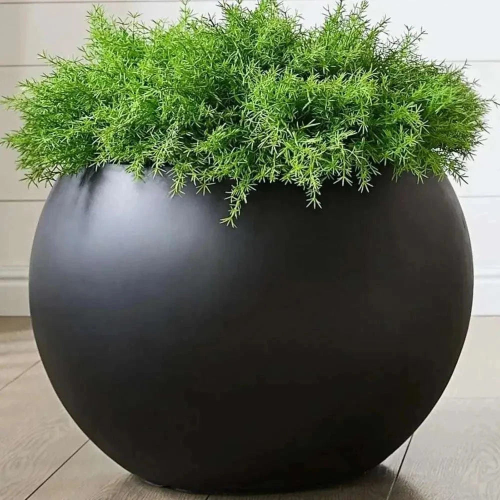 Grand pot de fleur noir extérieur Jardin d'Orée 