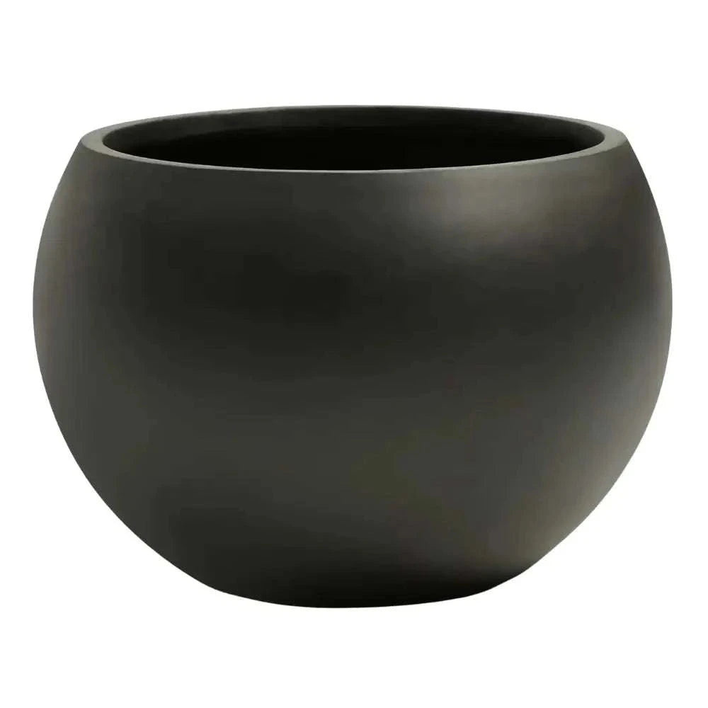 Grand pot de fleur noir extérieur Jardin d'Orée 