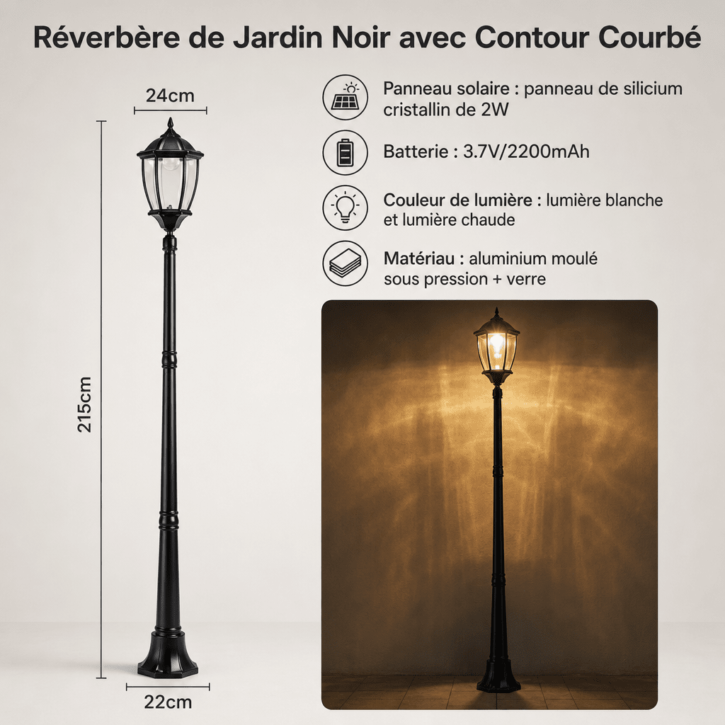 Lampadaire ancien extérieur Jardin d'Orée 