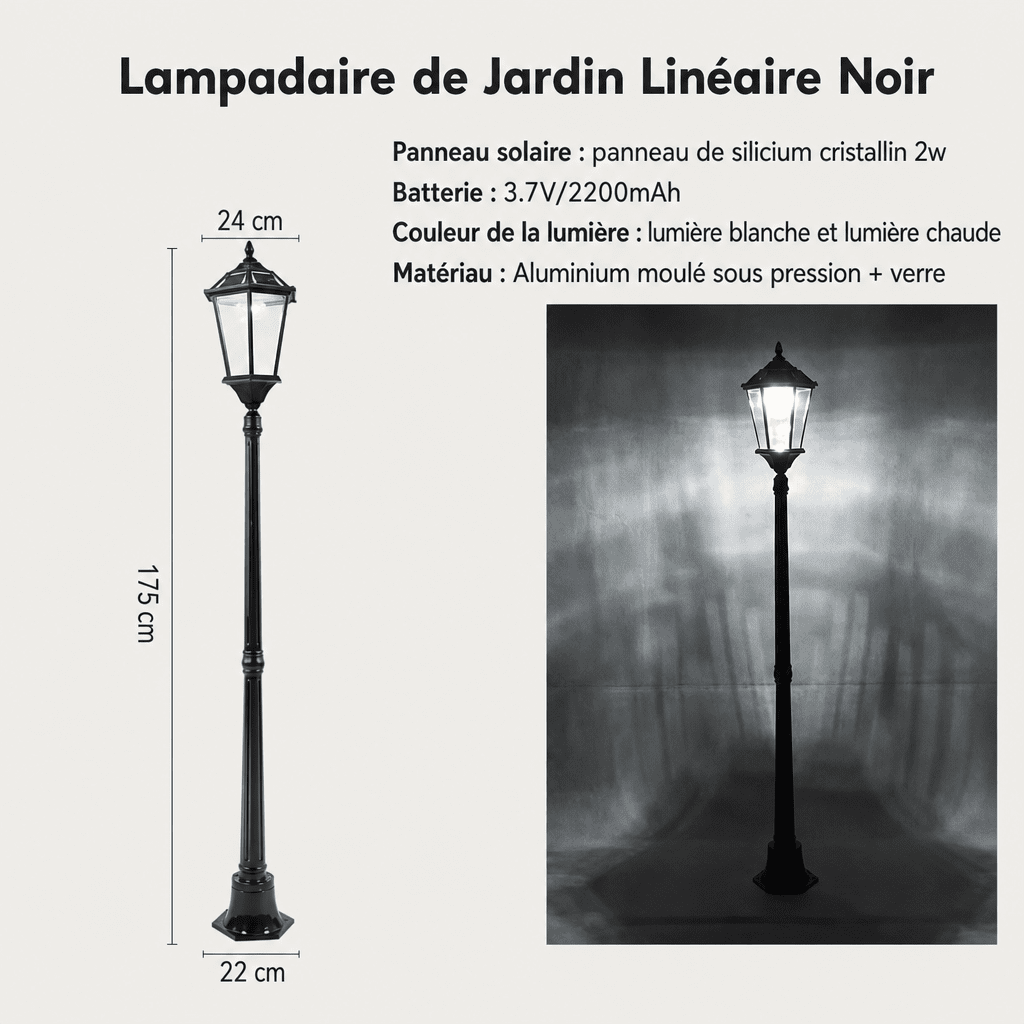Lampadaire ancien extérieur Jardin d'Orée 