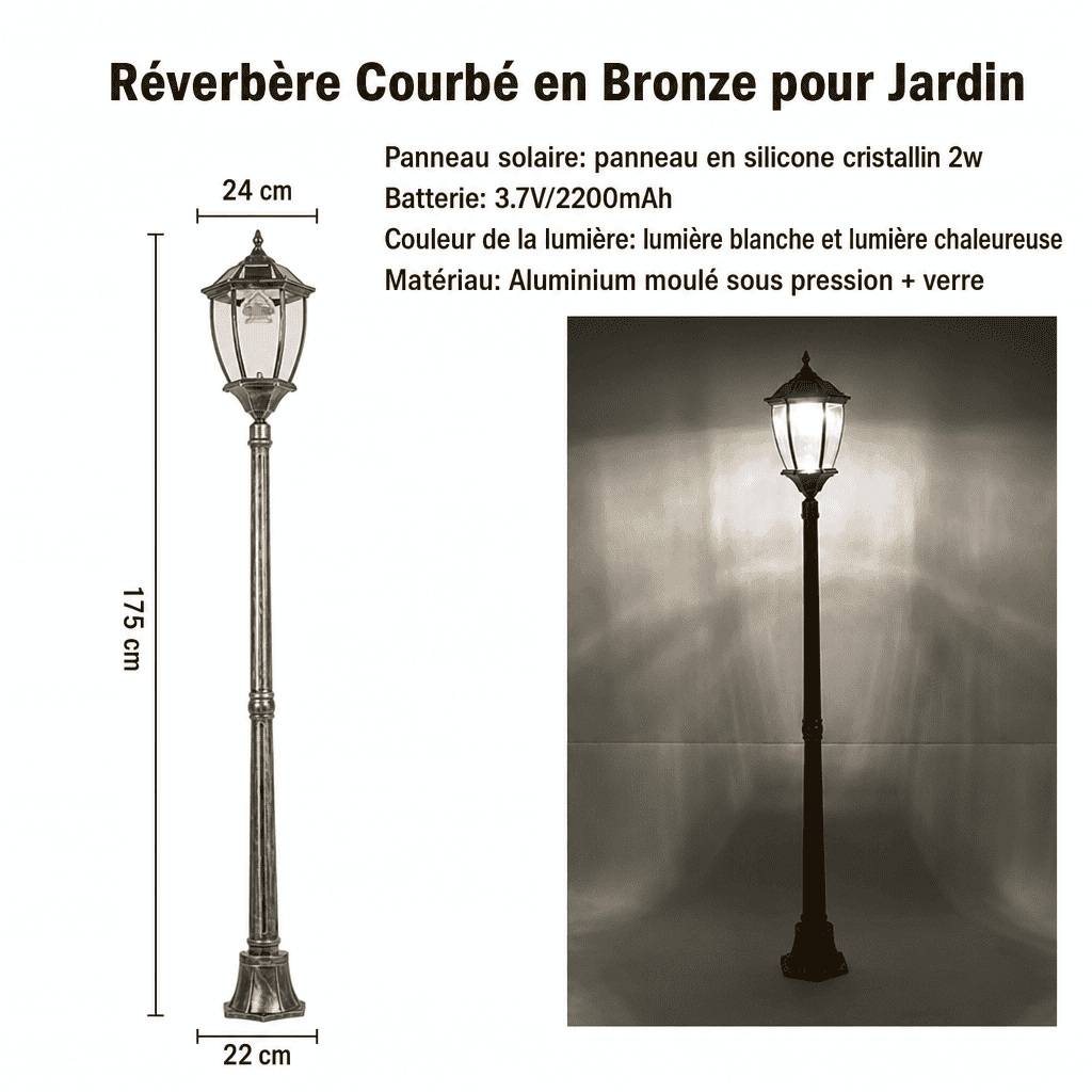 Lampadaire ancien extérieur Jardin d'Orée 