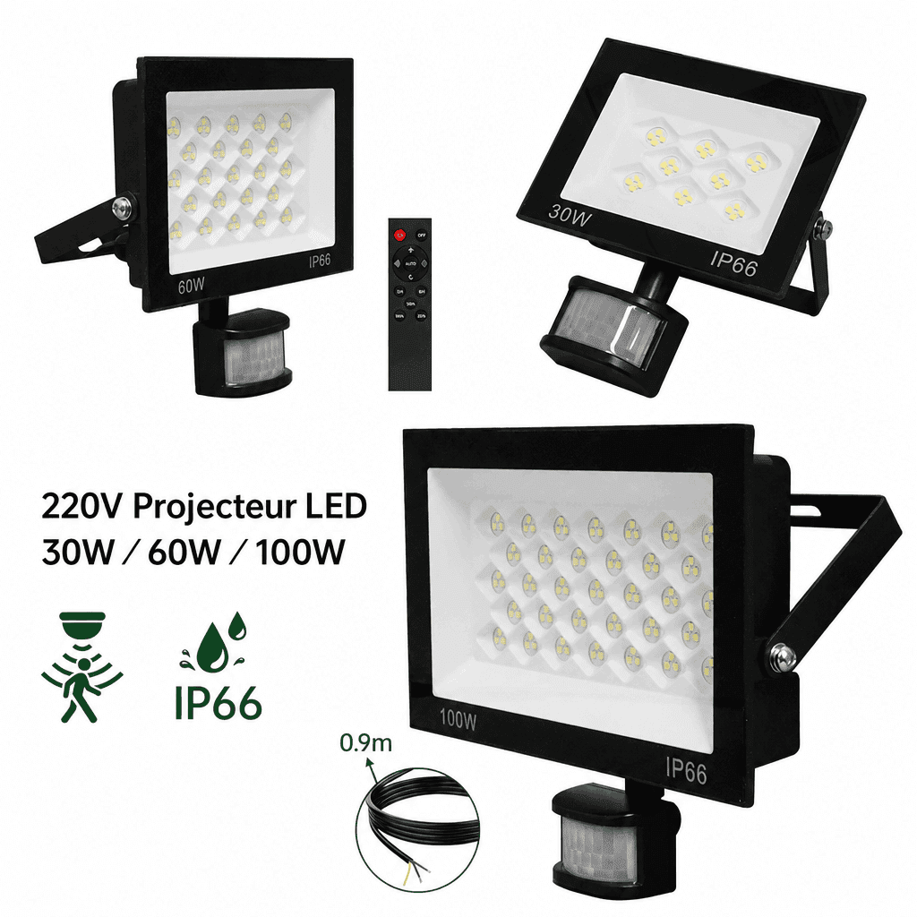 Projecteur led extérieur avec détecteur Jardin d'Orée 