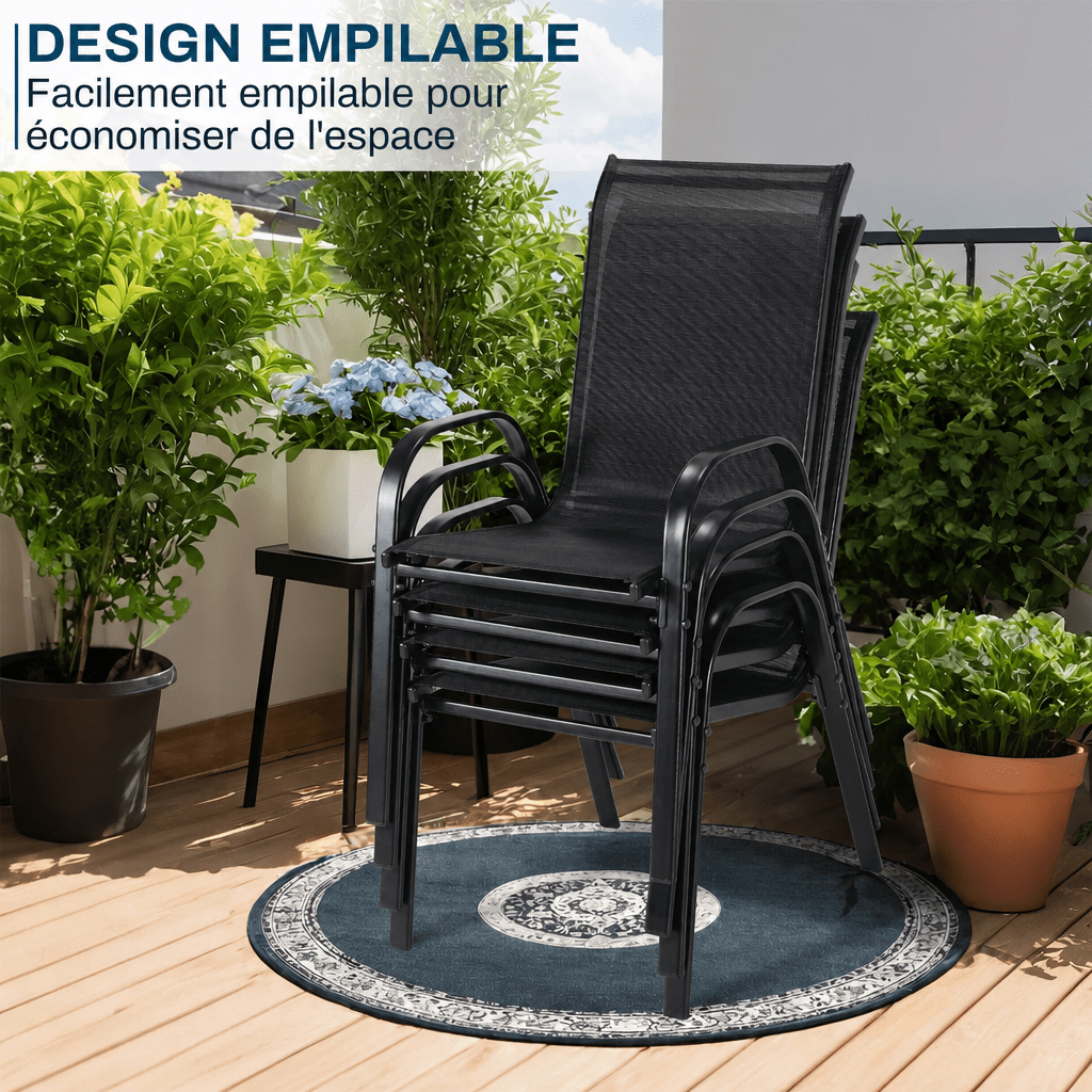 Lot de 4 chaises jardin Jardin d'Orée 