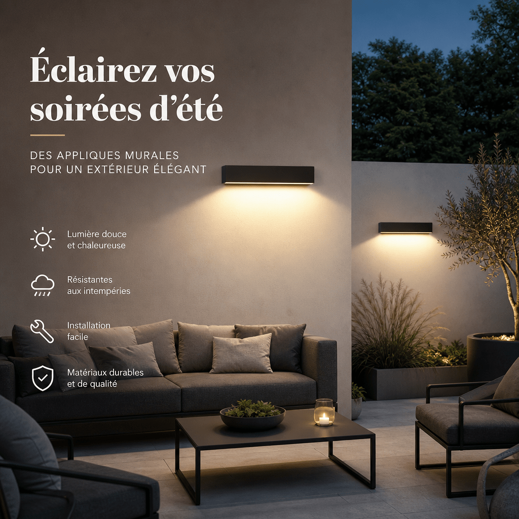 Applique murale extérieure aluminium Jardin d'Orée 