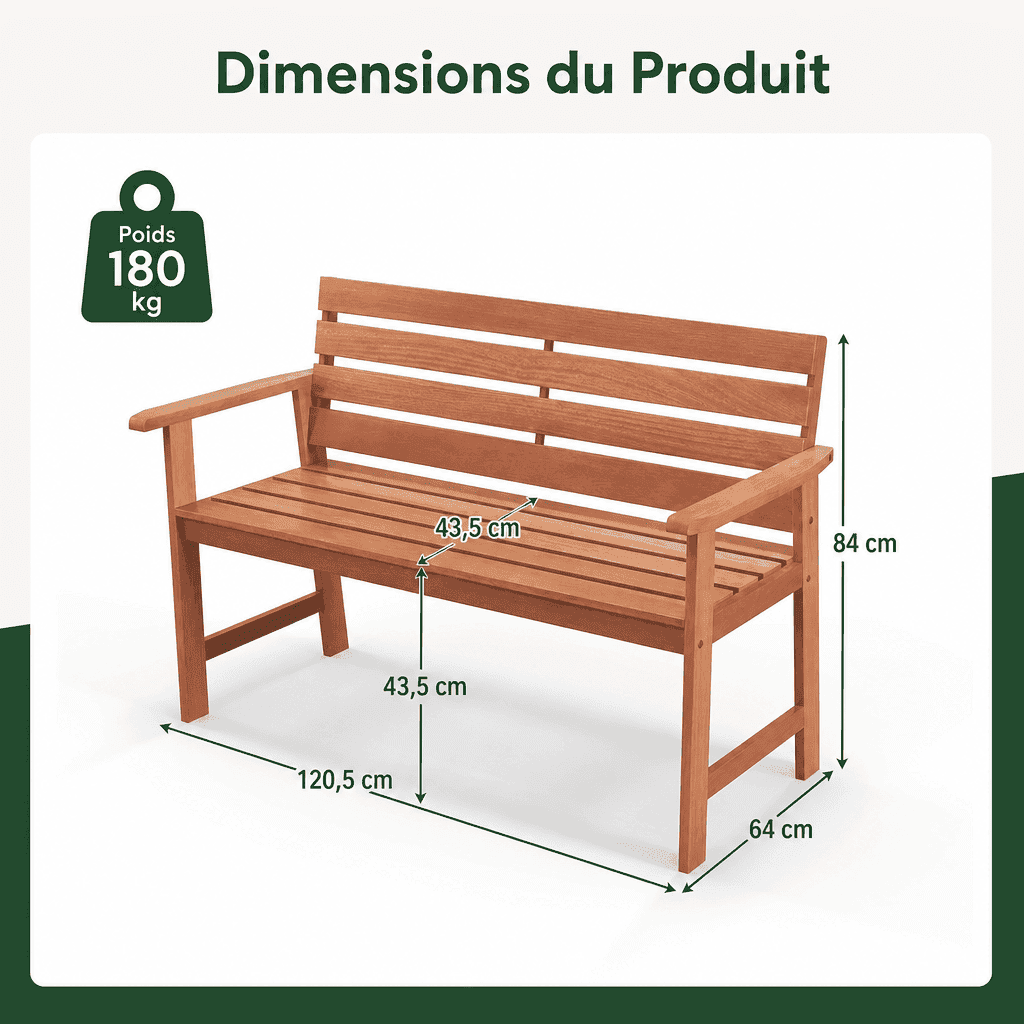 Bancs de jardin en bois Jardin d'Orée 