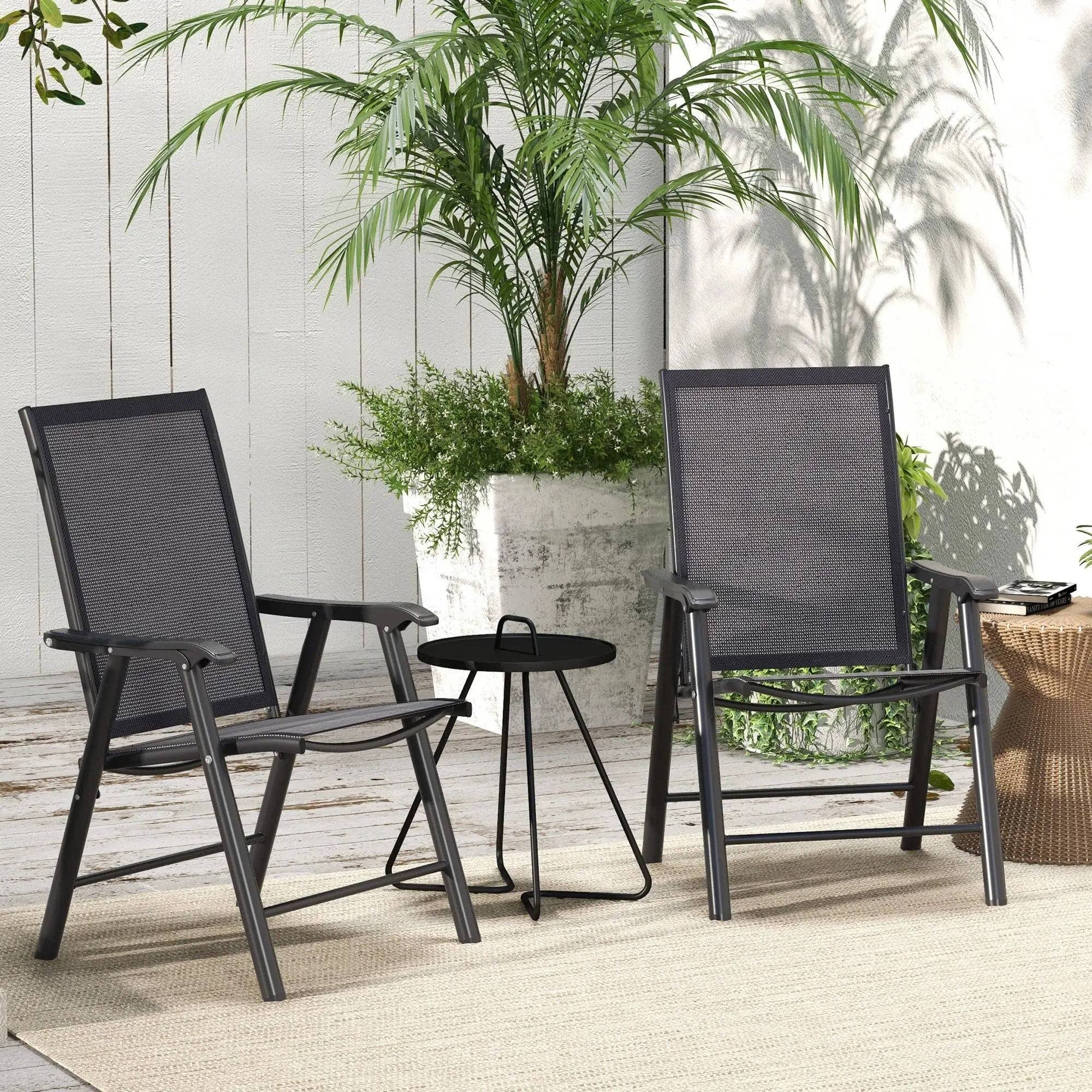 Lot de 4 chaises de jardin pliantes Jardin d'Orée 