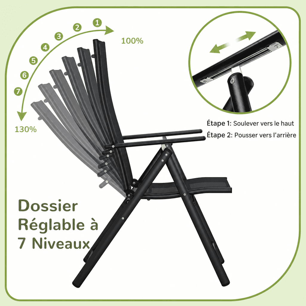 Lot de 4 chaises de jardin Jardin d'Orée 