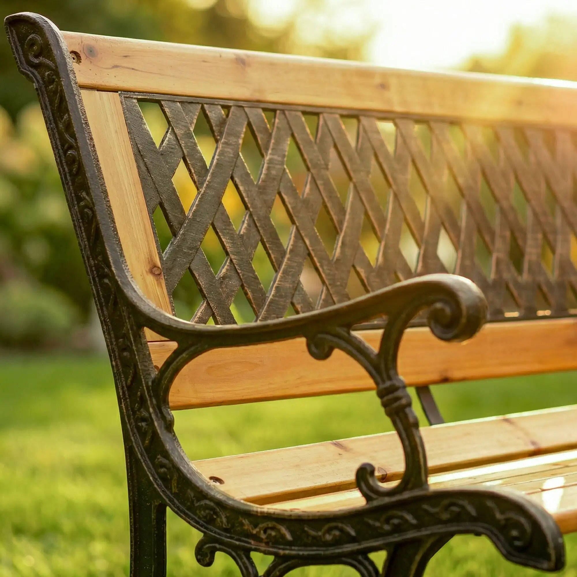 Banc de jardin bois fonte Jardin d'Orée 