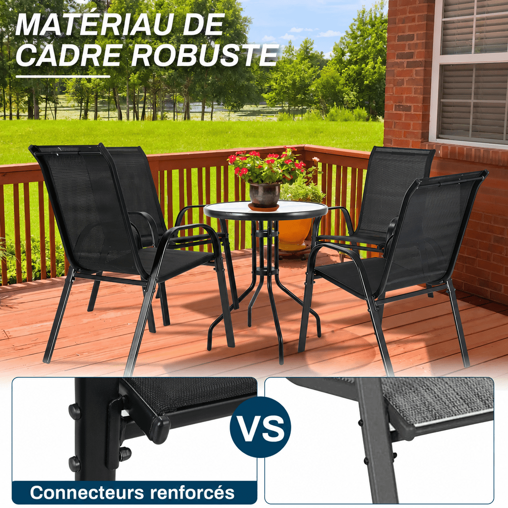 Lot de 4 chaises jardin Jardin d'Orée 