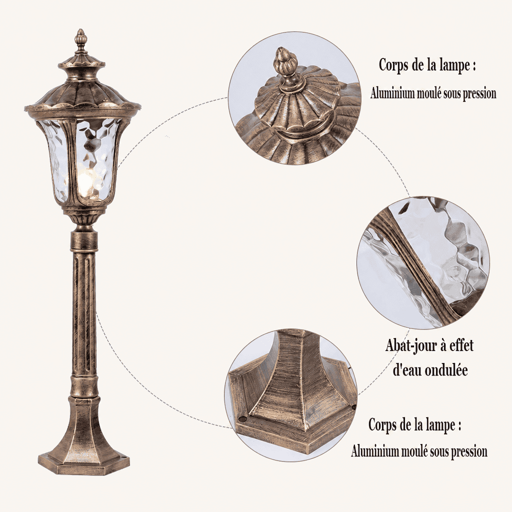Lampadaire extérieur ancien Jardin d'Orée 