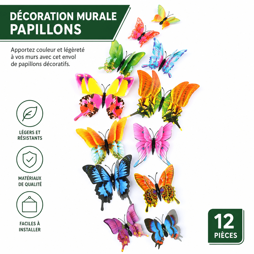 Papillon décoration murale extérieur Jardin d'Orée 
