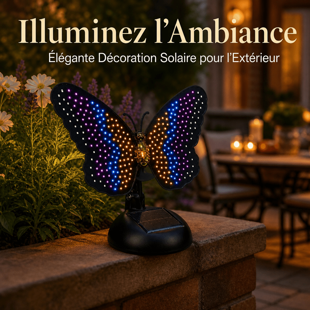 Papillon LED solaire Jardin d'Orée 