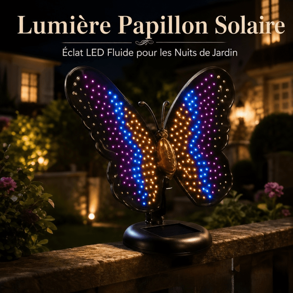Papillon LED solaire Jardin d'Orée 