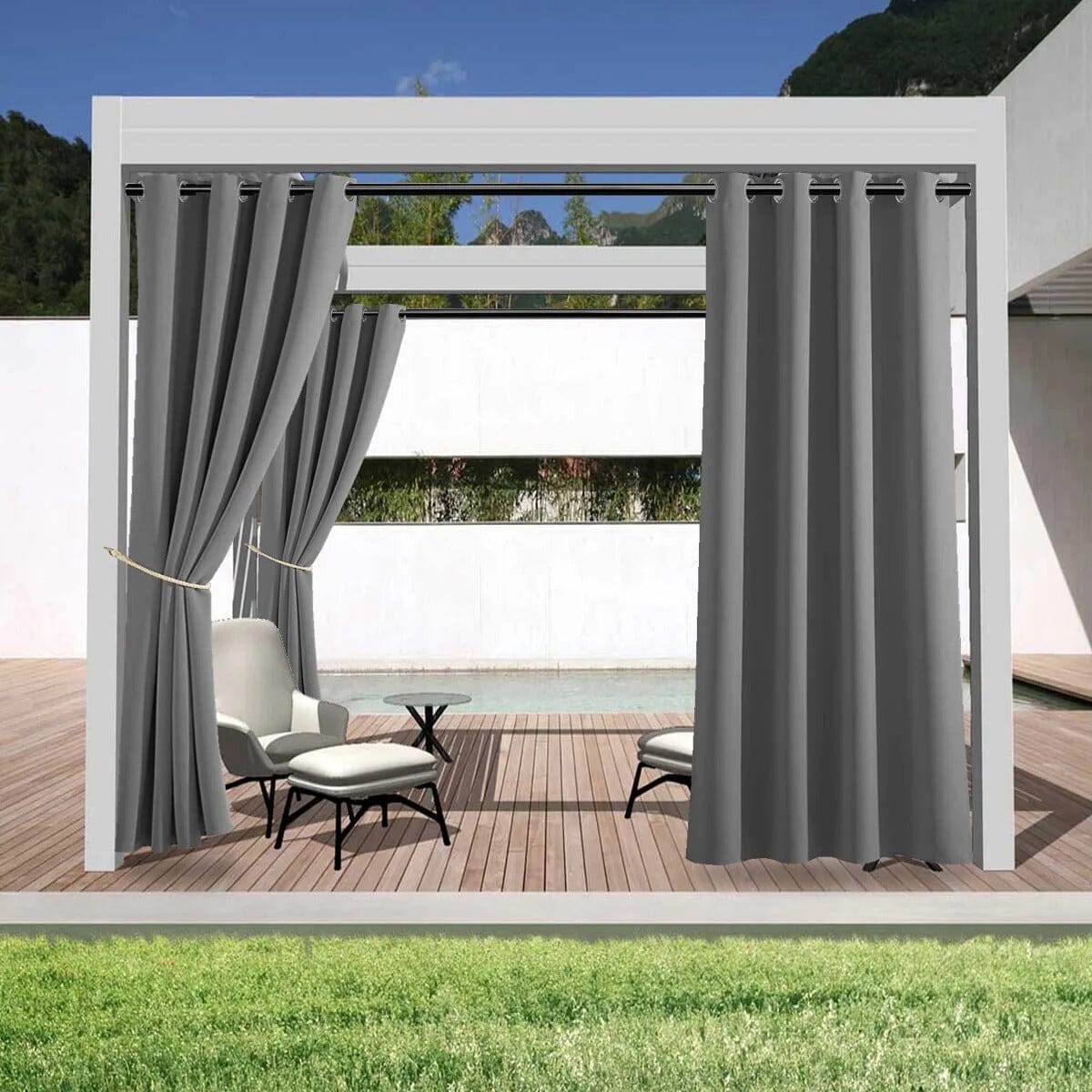 Rideau exterieur pour pergola Jardin d'Orée 
