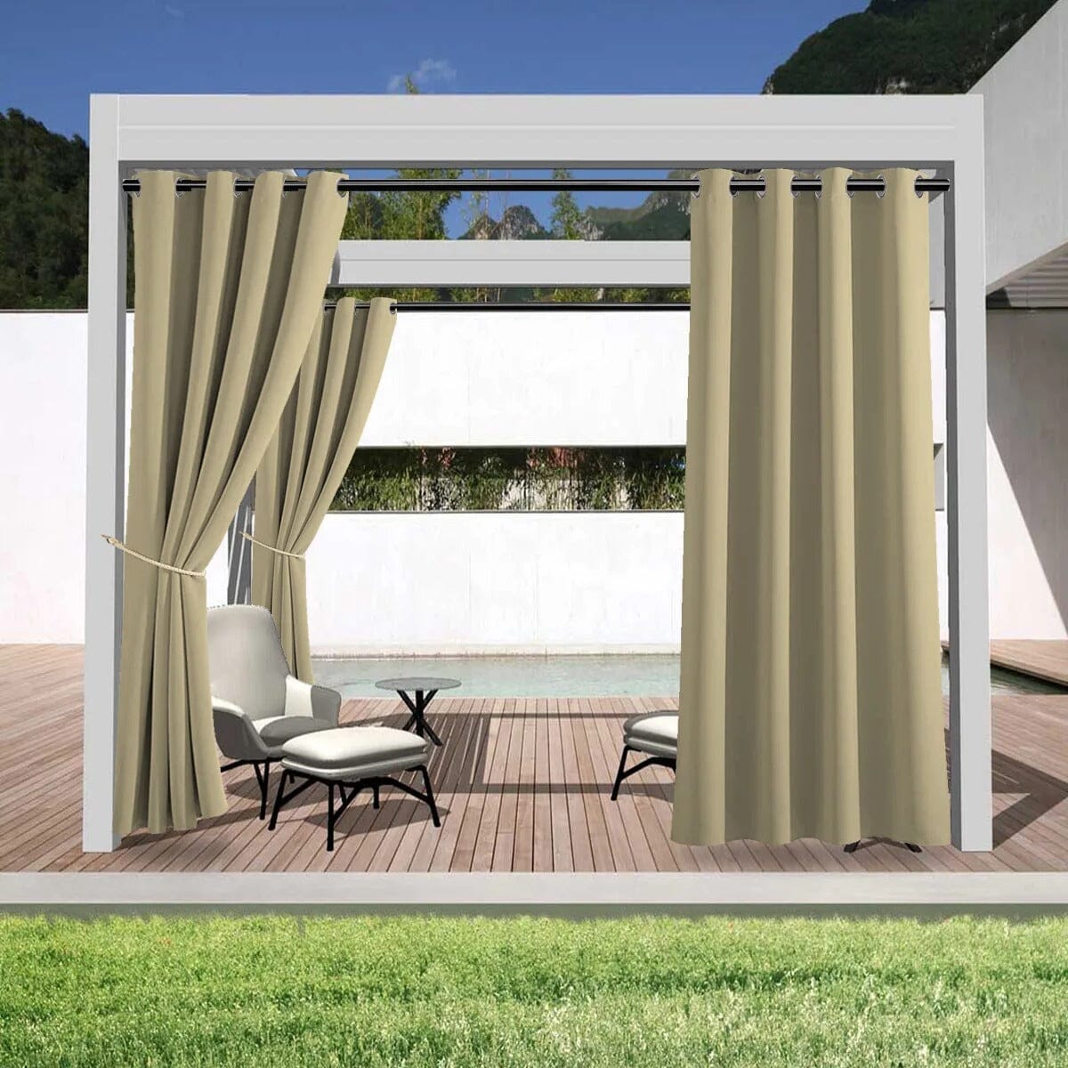 Rideau exterieur pour pergola Jardin d'Orée 