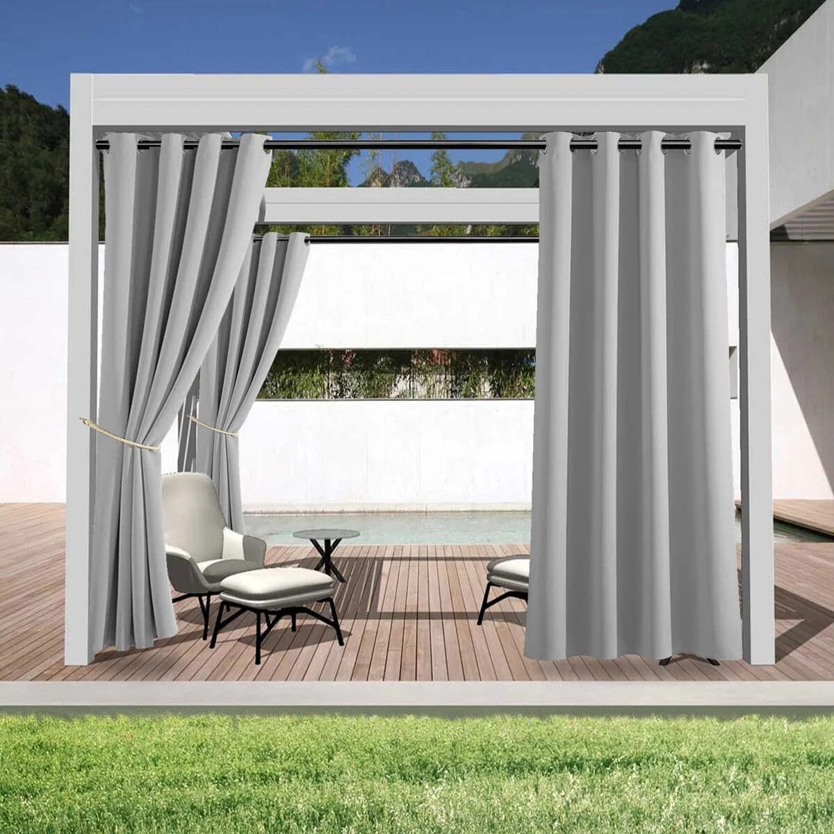 Rideau exterieur pour pergola Jardin d'Orée 