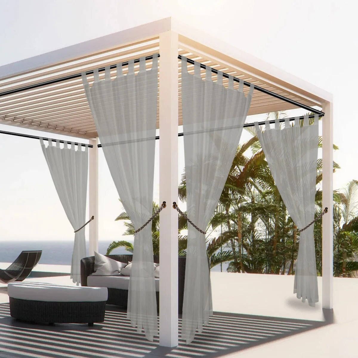 Rideau pour pergola extérieur Jardin d'Orée 