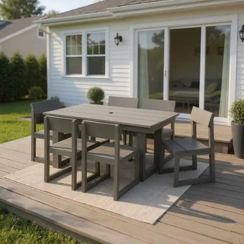 Salon de jardin avec trou parasol