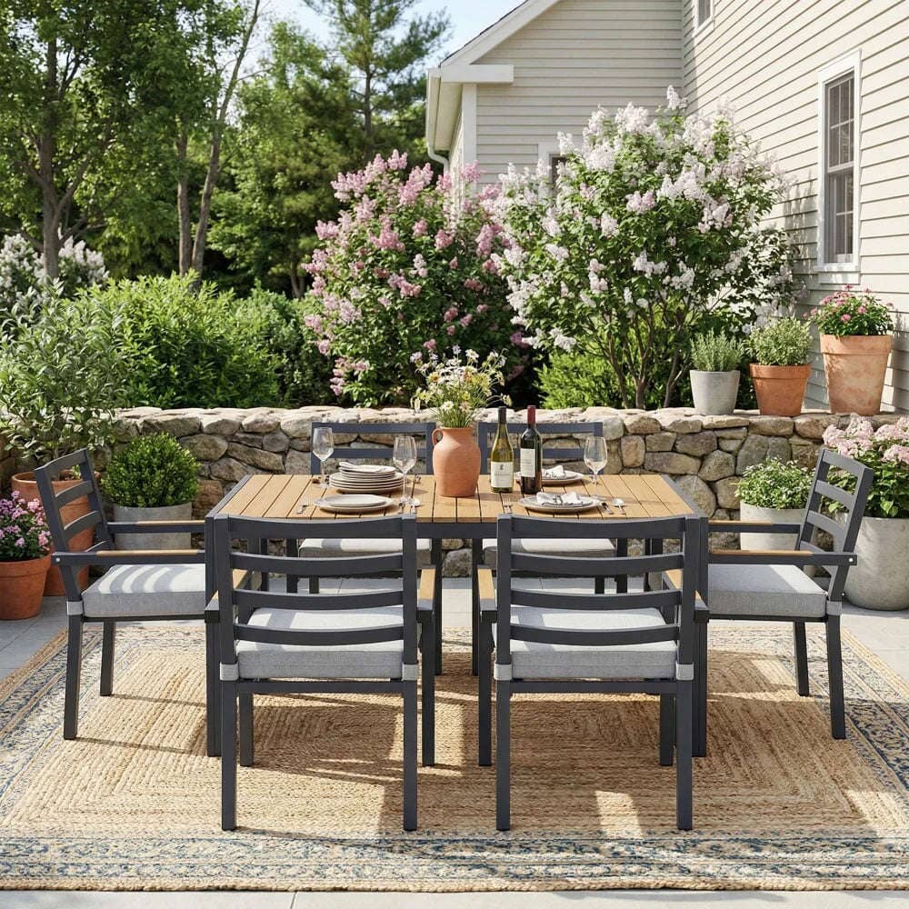 Salon de jardin ensemble table et chaises Jardin d'Orée 