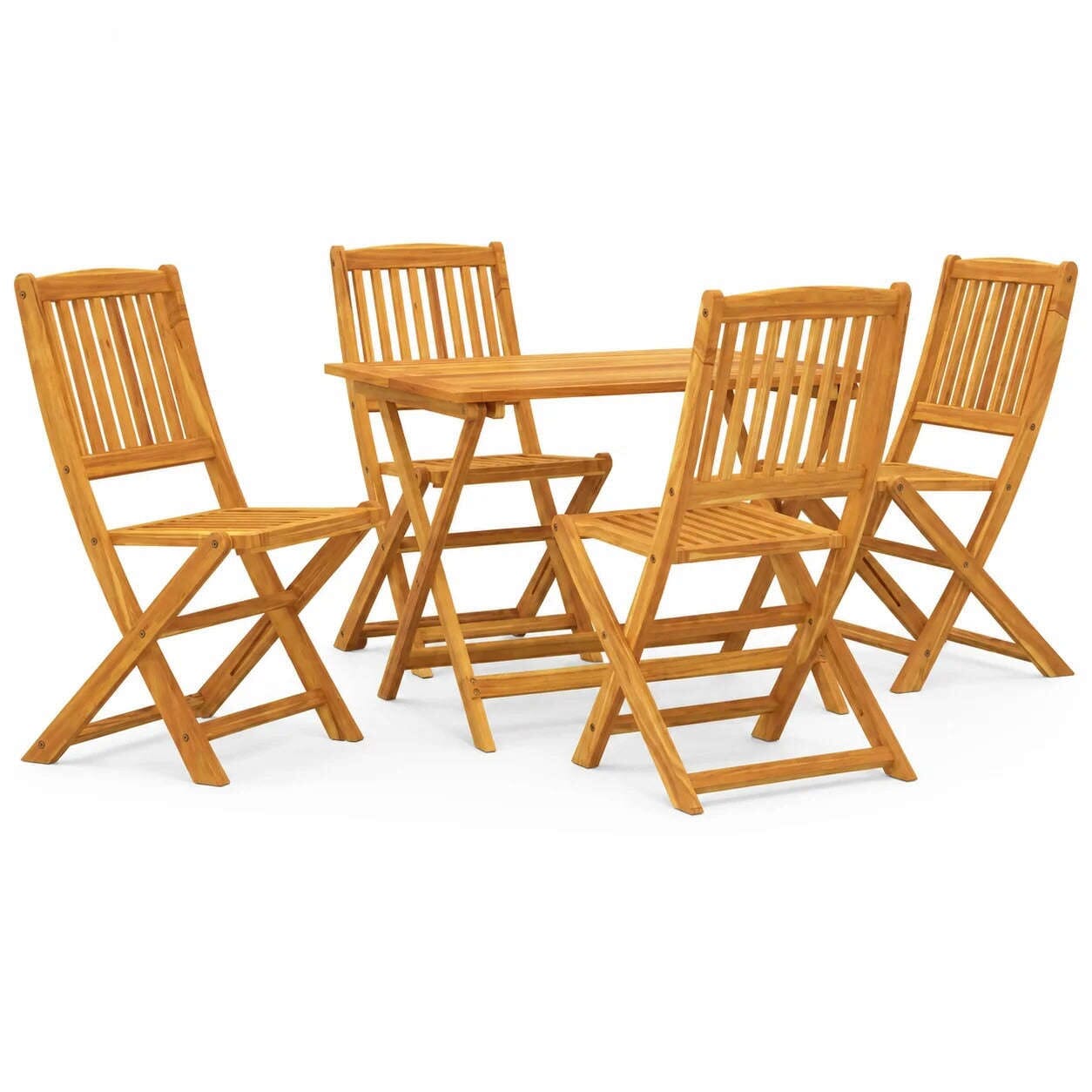Set de jardin 1 table 4 chaises acacia Jardin d'Orée 